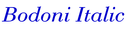 Bodoni Italic Schriftart